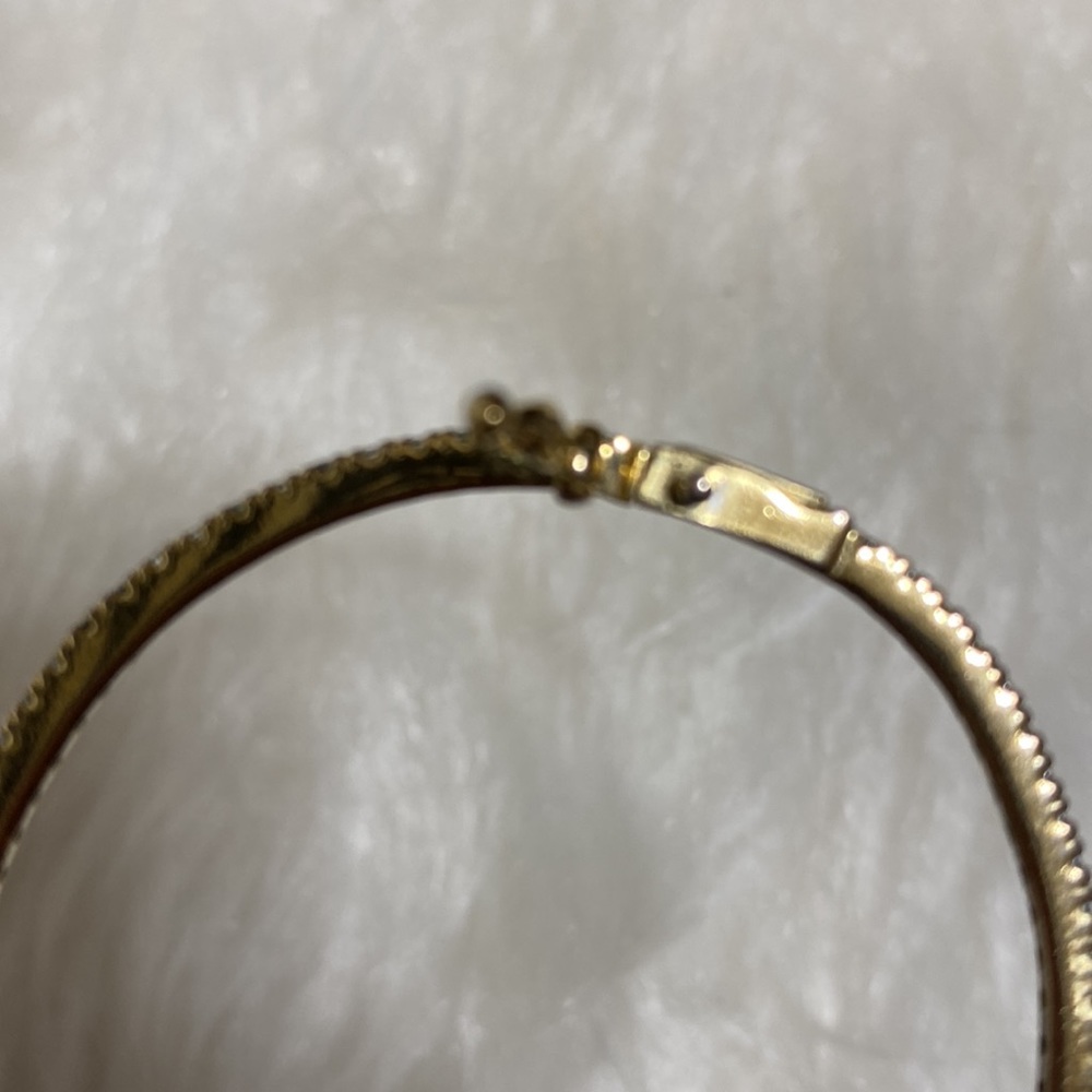 Cubic Zirconia Stackable Hinge Bangle Bracelets - image 8